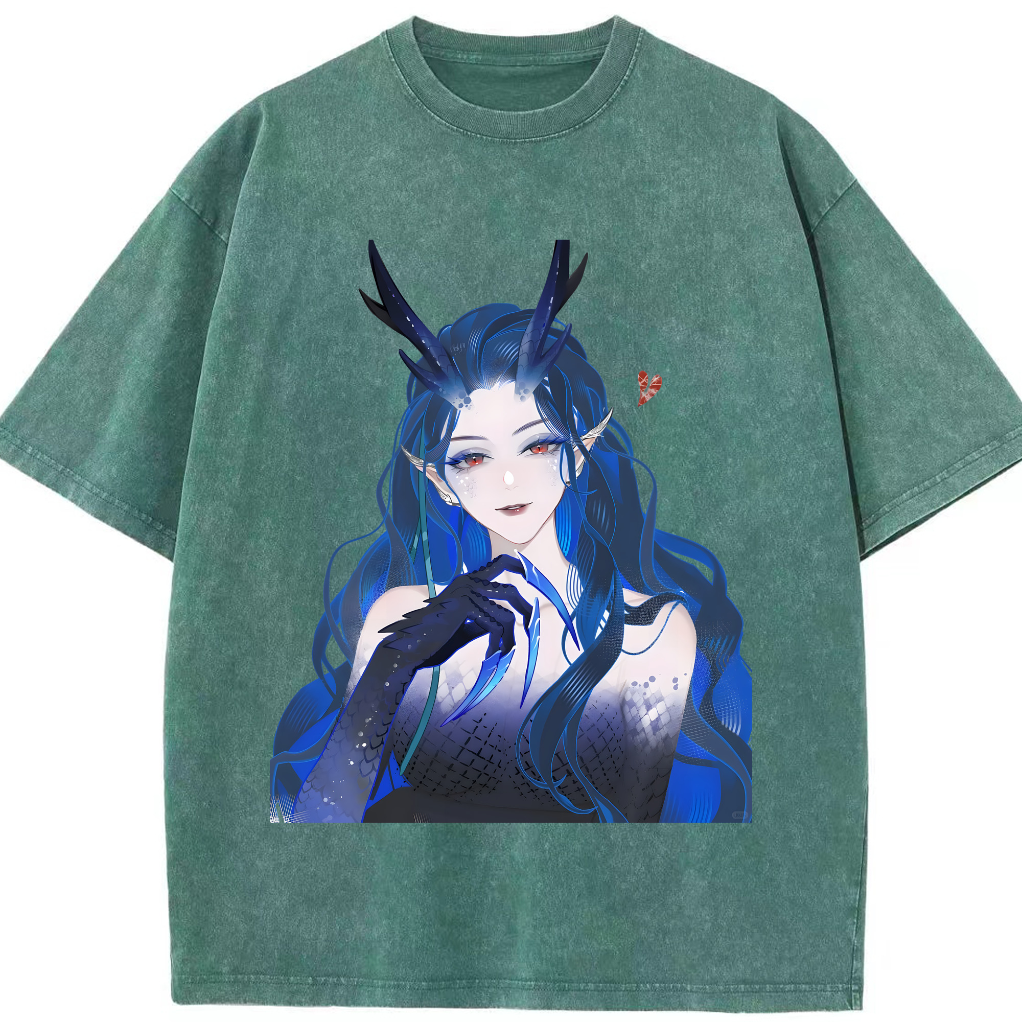 （画像用） Ne Zha 2 ナタ 魔童の大暴れ 綿100% ヴィンテージ風 半袖Tシャツ（フロントプリント）